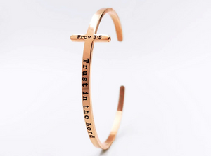 CROSS CUFF BANGLE -PROVERBS 3:5